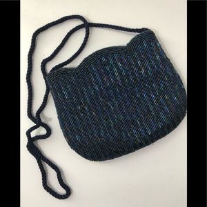 Peacock Blue Evening Clutch Dressy Purse NWT